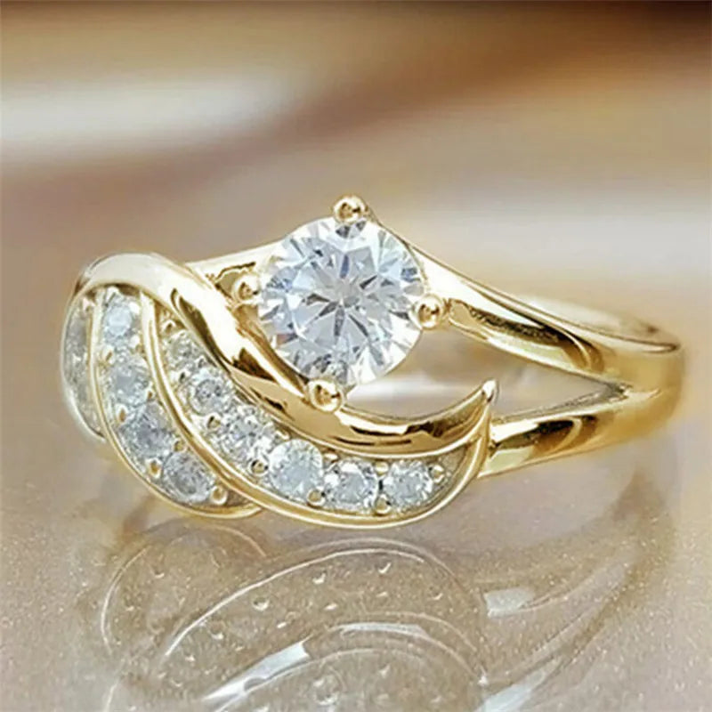 Crystal Zircon Engagement Rings for Women Wedding Jewelry