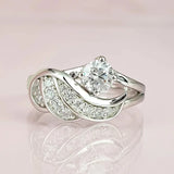 Crystal Zircon Engagement Rings for Women Wedding Jewelry