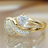 Crystal Zircon Engagement Rings for Women Wedding Jewelry