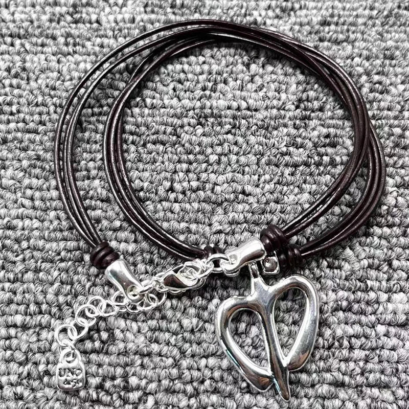 925 Silver Knot Love Fork Chain Necklace Holiday Jewelry Gift