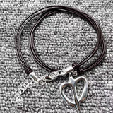925 Silver Knot Love Fork Chain Necklace Holiday Jewelry Gift