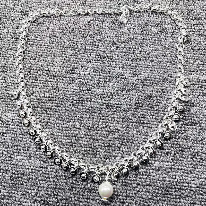 UNOde50 Silver Pearl Pendant Necklace Jewelry Gift