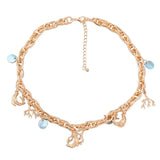 Metal Fish Link Necklace Set for Women Lady Maxi Chokers Boho Collar Jewelry