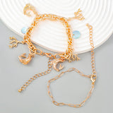 Metal Fish Link Necklace Set for Women Lady Maxi Chokers Boho Collar Jewelry
