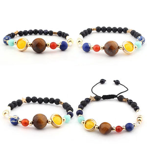 Universe Solar System Bracelet Stone Planets Eight Bracelet Gift