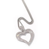 Heart Shaped CZ Pendant Ice Necklace for Girlfriend
