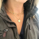 Rainbow CZ Choker Necklace 925 Sterling Charm Jewelry