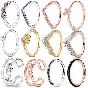 925 Sterling Silver Ladies Pan Ring Rose Ring