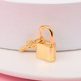 Plated Padlock Key Charm Euro Bracelet 925 Silver Bead Jewelry Making