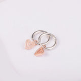 Valentines Freehand Heart Hoop 925 Sterling Silver Earrings Wedding Jewelry