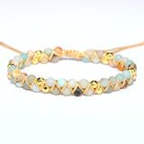 Vintage Amazonite beads adjustable bracelet bangle