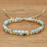 Vintage Amazonite beads adjustable bracelet bangle