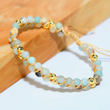 Vintage Amazonite beads adjustable bracelet bangle