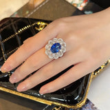 Vintage Silver Open Rings for Women Adjustable Opening Finger Ring Bride Jewelry