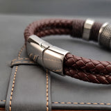 Vintage Multilayer Leather Men Bracelet Stone Bead Bracelet