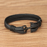 Vintage Anchor Braided Bracelet for Men