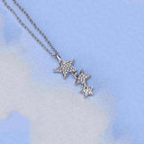 Vintage Star Crystal Pendant Necklaces for Women Y2k Jewelry
