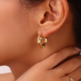 Crystal Paved Chunky Statement Earrings