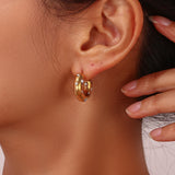 Crystal Paved Chunky Statement Earrings
