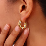 Crystal Paved Chunky Statement Earrings