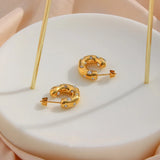Crystal Paved Chunky Statement Earrings