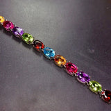 Silver Zircon Crystal Bridal Bracelet for Women Girls