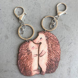 Mother's Keychain Set Cat Raccoon Hedgehog Mother Son Friendship Key Holder