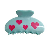 Acetic Acid Love Heart Flower Hair Claw Clip For Woman Girls