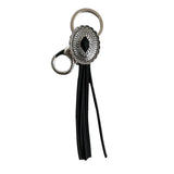 Western Cowboy Style Tassel Pendant Leather Keychain