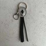 Western Cowboy Style Tassel Pendant Leather Keychain