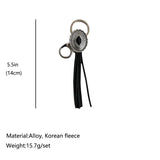 Western Cowboy Style Tassel Pendant Leather Keychain