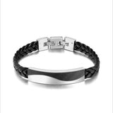 Stainless Steel Carbon Fiber Men's Bracelet 12MM