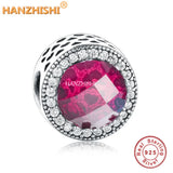 925 Silver Crystal Heart Charms Beads for Bracelet