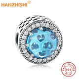 925 Silver Crystal Heart Charms Beads for Bracelet