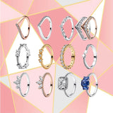 S925 Pure Silver Eternal Star Ring Series Women's Jewelry