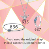 Winter Christmas S925 Sterling Silver Jasmine Necklace Princess Ring Bracelet