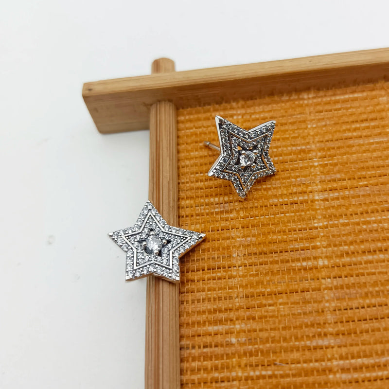 Winter Jewelry Christmas Gift Celestial Star Stud Earrings