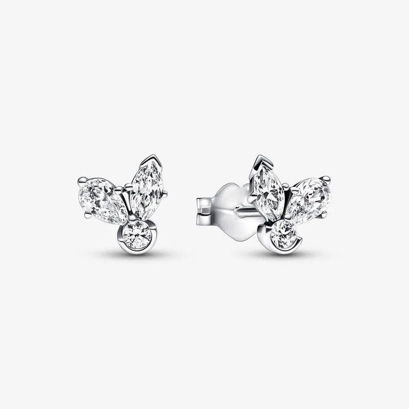 Winter Jewelry Christmas Gift Sparkling Flower Stud Earrings