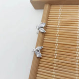 Winter Jewelry Christmas Gift Sparkling Flower Stud Earrings