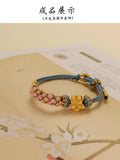Winter Adjustable Chinese Hand-woven Bracelet Retro Hand-knitted