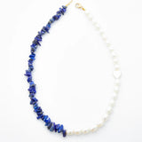 Winter Gravel Necklace Ink Natural Pearl Choker Necklace