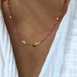 Vintage Ethnic Style Natural Stone Copper Alloy Necklace