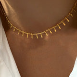 Vintage Ethnic Style Natural Stone Copper Alloy Necklace