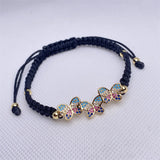 Lucky Red Thread CZ Charms Bracelet Adjustable Wristbands
