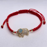 Lucky Red Thread CZ Charms Bracelet Adjustable Wristbands