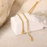 18K Plated Pearl Necklace for Women Jewelry