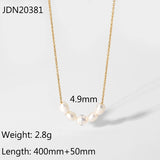 18K Plated Pearl Necklace for Women Jewelry