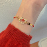 Lucky Red String Female Zodiac Tiger Hand Bracelet