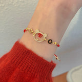 Lucky Red String Female Zodiac Tiger Hand Bracelet