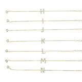 Zircon 26 A-Z Initial Charm Bracelet 925 Silver Chain Name Jewelry